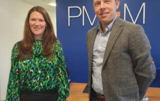 PM+M new partner promotions Ceri Dixon and Roger Phillips